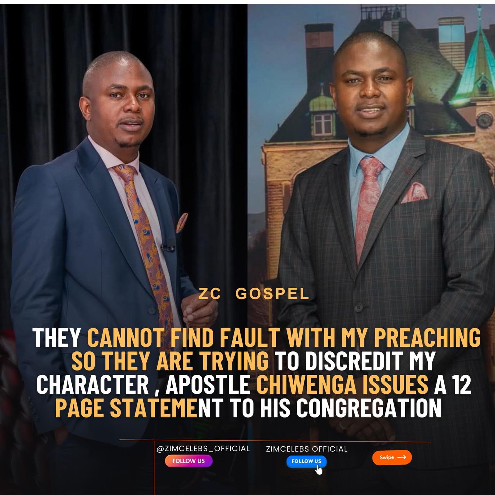 Apostle Chiwenga Responds to New Allegations, Calls on Congregants to Unite