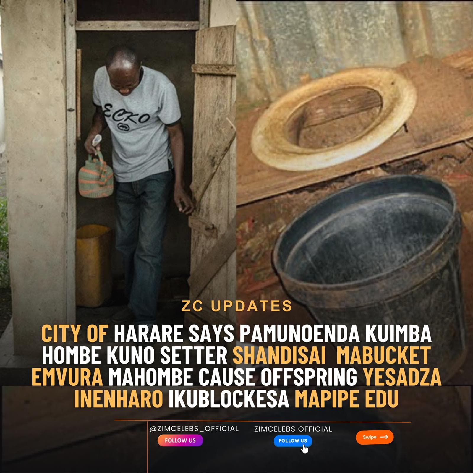 Hararians Told to Flush with Bigger Buckets