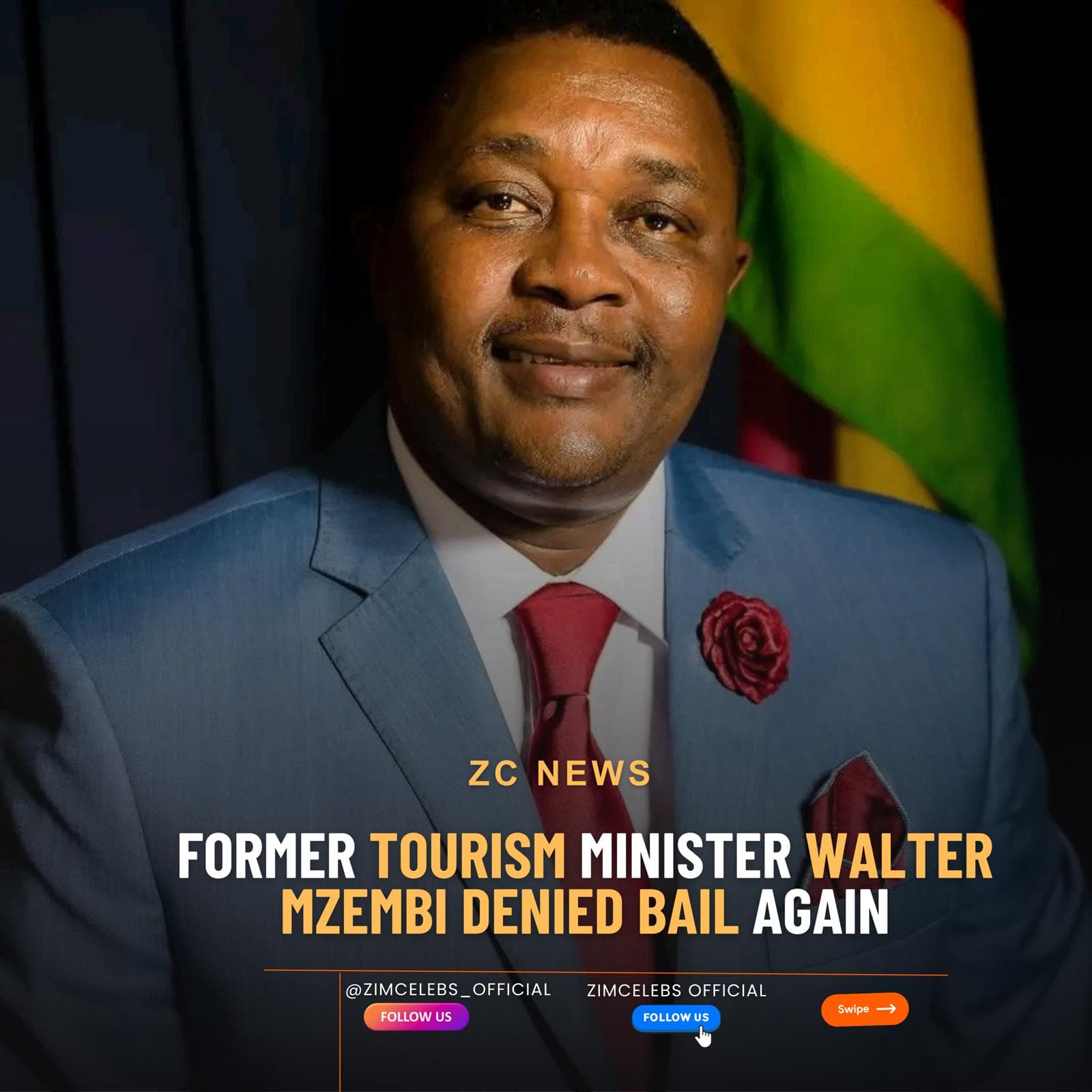 Former Tourism Minister Walter Mzembi Denied Bail