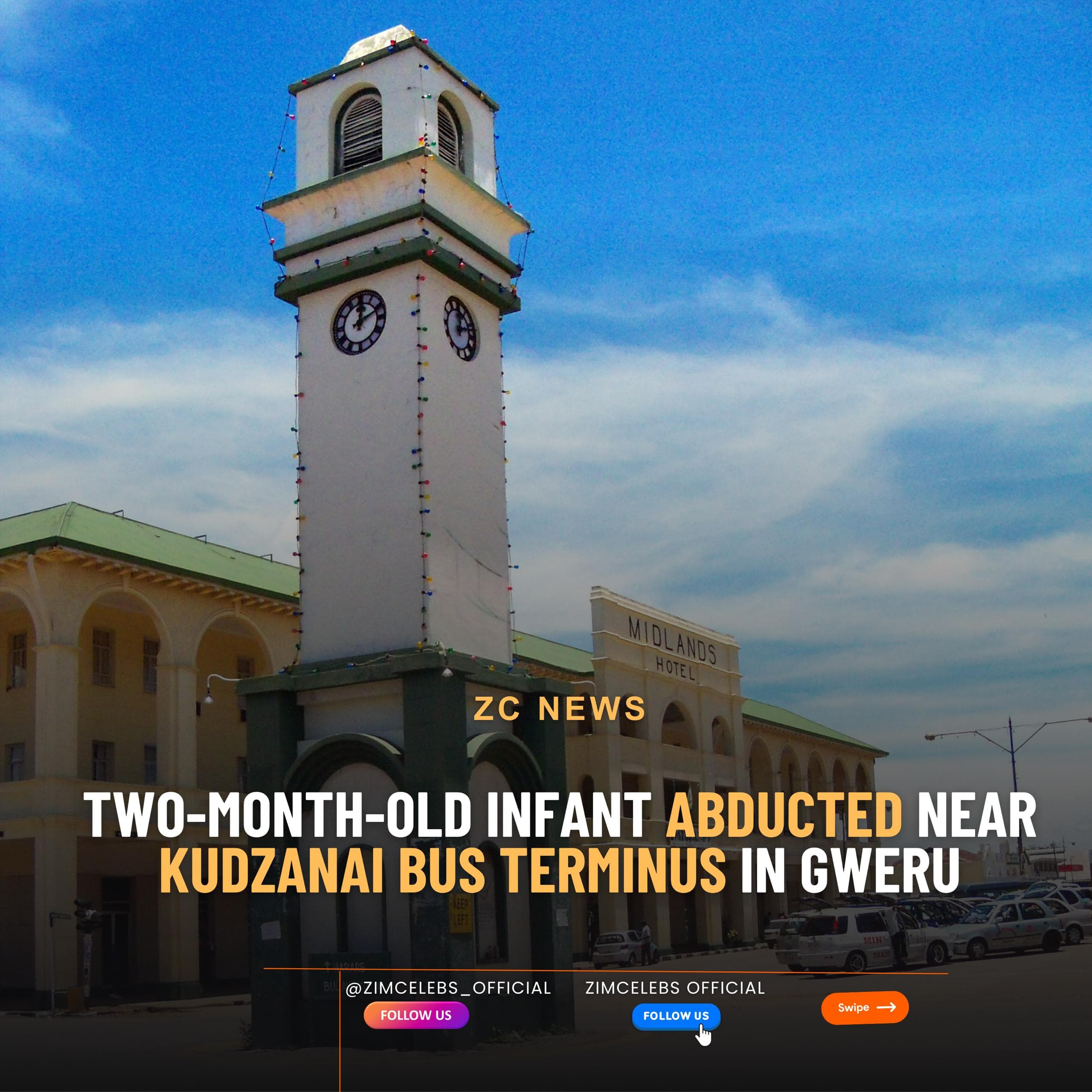 Two-Month-Old Infant Abducted Near Kudzanai Bus Terminus in Gweru