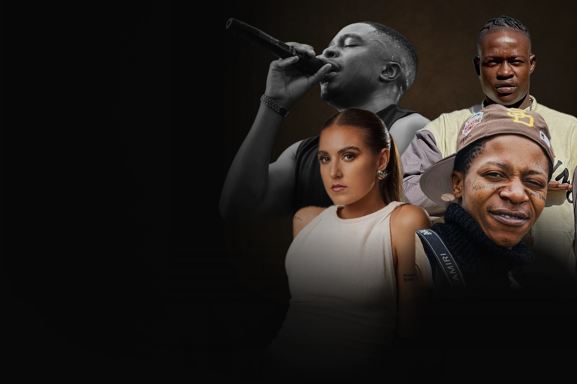Photo composite of Holy Ten, Gemma Griffiths, Hulengende and Jnr Spragga