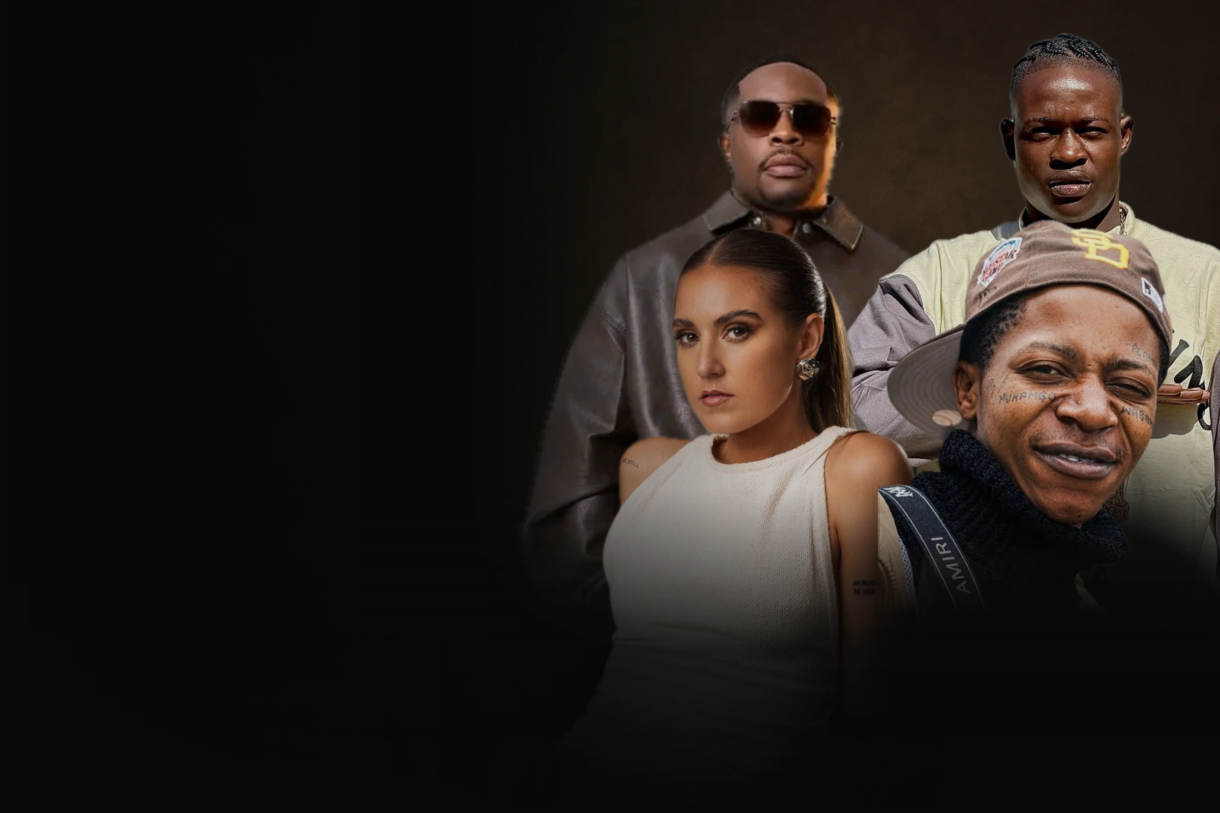 Photo composite of Holy Ten, Gemma Griffiths, Hulengende and Jnr Spragga